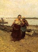 Deak-Ebner, Lajos Boat Warpers oil painting picture wholesale